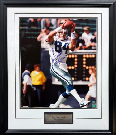 Jay Novacek Autographed Dallas Cowboys NFL Licensed 16 x 20 Photograph #84 3X SB Champs Custom Framing- Triumph Sports Hologram/COA-Powers Sports Memorabilia
