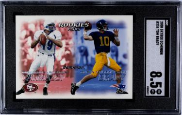 Tom Brady 2000 Skybox Dominion Rookie Card (RC) #234- SGC Graded 8.5 NM-MT+ (New England Patriots)-Powers Sports Memorabilia
