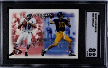 Tom Brady 2000 Skybox Dominion Rookie Card (RC) #234- SGC Graded 8 NM-MT (New England Patriots)-Powers Sports Memorabilia