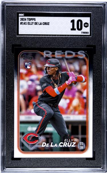 Elly De La Cruz 2024 Topps Rookie Card (RC) #141- SGC Graded 10 Gem Mint (Cincinnati Reds) - CTBL_044563-Powers Sports Memorabilia