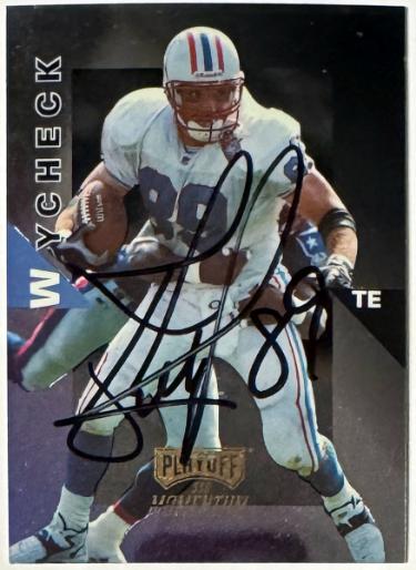 Frank Wycheck Autographed 2000 Playoff Absolute Coaches Honors On Card Auto #142- COA (Tennessee Oilers/Titans)-Powers Sports Memorabilia