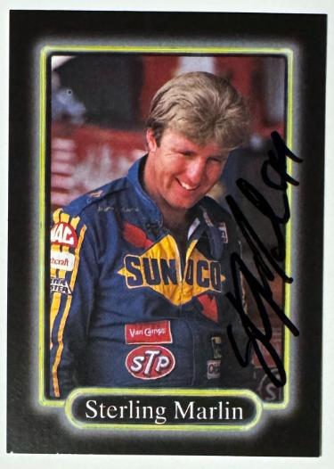 Sterling Marlin Autographed 1990 Maxx NASCAR STP On Card Auto #94- COA-Powers Sports Memorabilia