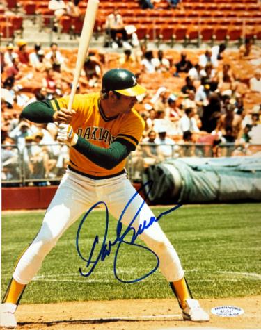Dave Kingman Autographed Oakland A's MLB 8x10 Photo- Sports World Collectibles COA #A13547-Powers Sports Memorabilia