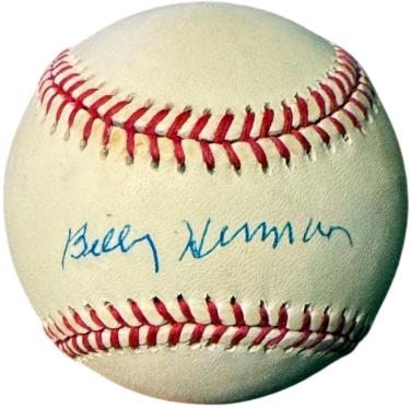 Billy Herman Autographed Official RONL Rawlings National League Baseball minor tone- COA (Chicago Cubs/HOF) - CTBL_044651-Powers Sports Memorabilia