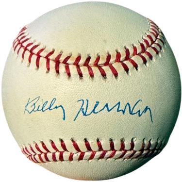 Billy Herman Autographed Official RONL Rawlings National League Baseball minor tone- COA (Chicago Cubs/HOF) - CTBL_044652-Powers Sports Memorabilia