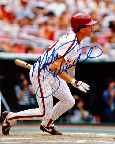 Mike Schmidt Autographed Philadelphia Phillies MLB Licensed 8x10 Photo minor dings- Ken Goldin, The Score Board, Inc COA (HOF) - CTBL_044655-Powers Sports Memorabilia