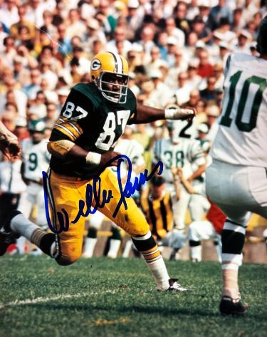 Willie Davis Autographed Green Bay Packers 8x10 Photo minor dings- COA (HOF/5X Champ)-Powers Sports Memorabilia