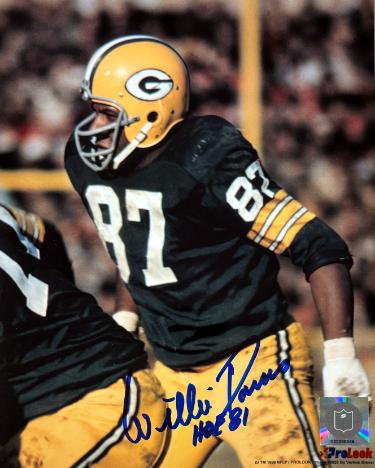 Willie Davis Autographed Green Bay Packers NFL Licensed 8x10 Photo HOF 81 minor dings- COA-Powers Sports Memorabilia