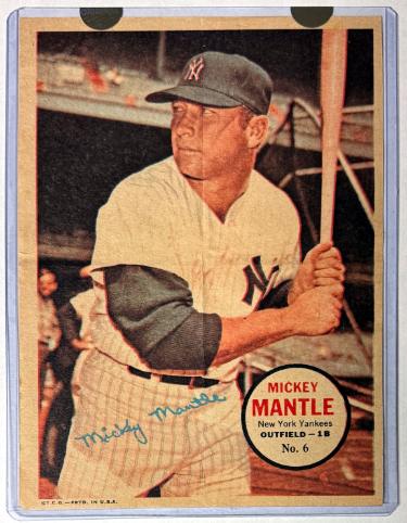 Mickey Mantle 1967 Topps Posters Insert #6 New York Yankees/HOF ?Çô 5X7 Top Load-Powers Sports Memorabilia