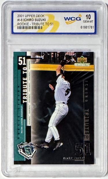 Ichiro Suzuki 2001 Upper Deck Rookie Tribute to 51 Card #I-8- WCG Graded 10 Gem Mint (Seattle Mariners/HOF)-Powers Sports Memorabilia