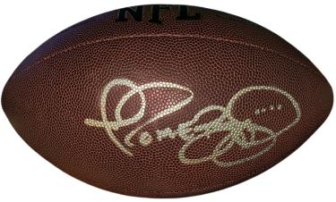 Jerome Bettis Autographed Wilson NFL Rep Football- The Bus 36 Hologram (Pittsburgh Steelers/HOF)-Powers Sports Memorabilia