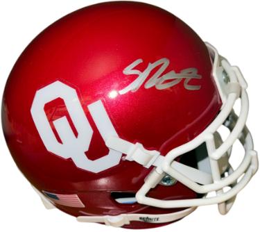 Spencer Rattler Autographed Oklahoma Sooners Schutt Authentic Mini Helmet- PSA Hologram # AJ4665-Powers Sports Memorabilia