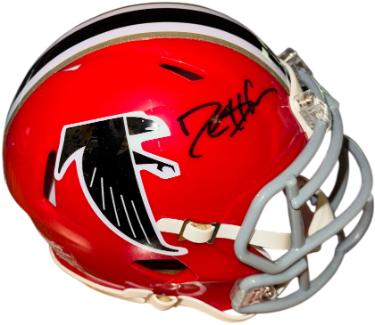 Deion Sanders Autographed Atlanta Falcons Riddell TB Speed Mini Helmet- Fanatics Holo-Powers Sports Memorabilia