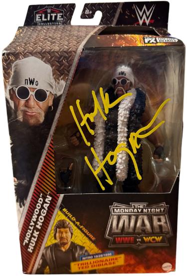 Hulk Hogan Autographed WWE Mattel Elite Monday Night War ?ǣHollywood?ǥ Action Figure WCW- Beckett Review-Powers Sports Memorabilia