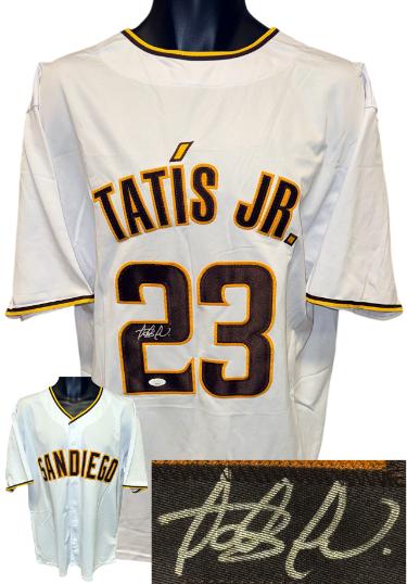 Fernando Tatis Jr Autographed San Diego White Custom Stitched Pro Baseball Jersey XL- JSA-Powers Sports Memorabilia