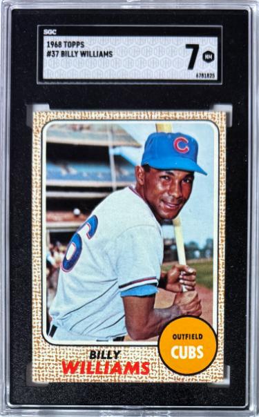 Billy Williams 1968 Topps Baseball Card #37- SGC Graded 7 NM (Chicago Cubs/HOF) - CTBL_044754-Powers Sports Memorabilia
