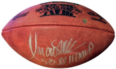 Marcus Allen Autographed Official NFL Super Bowl XVIII Logo Leather Football SB XVIII MVP - Steiner Hologram (Raiders)-Powers Sports Memorabilia