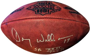 Doug Williams Autographed Official NFL Super Bowl XXII Logo Leather Football SB XXII MVP - Steiner Hologram (Washington)-Powers Sports Memorabilia