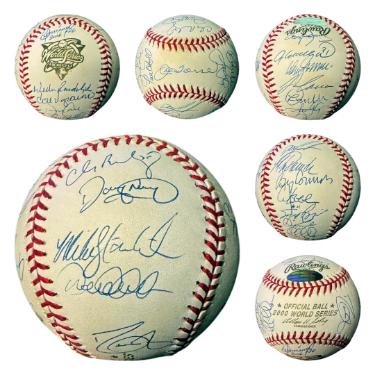 New York Yankees 2000 World Series Champs Team Autographed MLB Baseball 24 sigs- Steiner (Deter Jeter/Joe Torre)-Powers Sports Memorabilia
