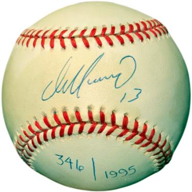 Dan Marino Autographed Rawlings Official American League Baseball #13- /199- toned- Upper Deck Hologram (Dolphins/HOF)-Powers Sports Memorabilia
