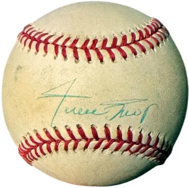 Willie Mays Autographed Official Rawlings National League Baseball imperfect- Beckett Review (Giants/HOF)-Powers Sports Memorabilia