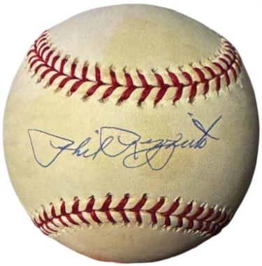 Phil Rizzuto Autographed Rawlings Official American League Baseball tone- Steiner Hologram (New York Yankees/HOF)-Powers Sports Memorabilia