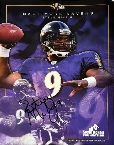 Steve McNair Autographed Baltimore Ravens Air McNair NFL Collage 8.5x11 Photo #9- Beckett Review - CTBL_044807-Powers Sports Memorabilia