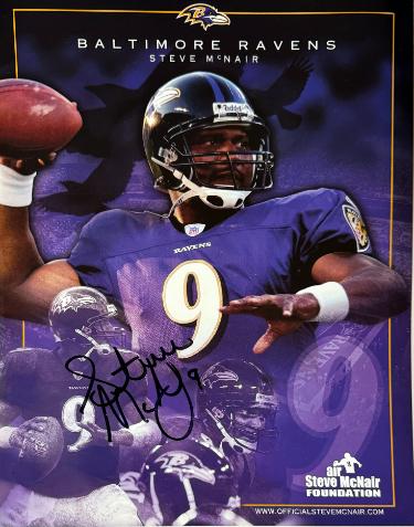 Steve McNair Autographed Baltimore Ravens Air McNair NFL Collage 8.5x11 Photo #9- Beckett Review - CTBL_044808-Powers Sports Memorabilia