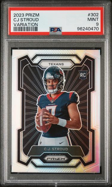 CJ/C.J. Stroud 2023 Prizm Variation Rookie Card (RC) #302- PSA Graded 9 Mint (Houston Texans)-Powers Sports Memorabilia
