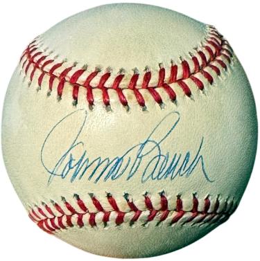 Johnny Bench Autographed RONL Rawlings Official National League Baseball toned- COA (Cincinnati Reds/HOF)-Powers Sports Memorabilia
