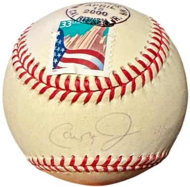 Cal Ripken, Jr Autographed Rawlings Official ROAL American League Baseball April 15, 2000 Postal Marked Stamp /3000 imperfect- Goldin-Powers Sports Memorabilia