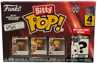 Funko Bitty Pop! WWE Mini Collectible Toys Mystery 4-Pack The Rock/Ricky "the Dragon" Steamboat/Jerry Lawler-Powers Sports Memorabilia
