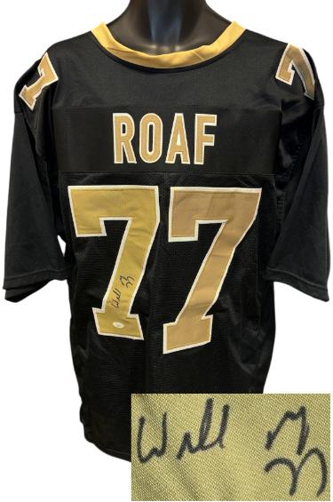 Willie Roaf Autographed New Orleans Custom Stitched Pro Style Football Jersey #77- JSA (HOF)-Powers Sports Memorabilia