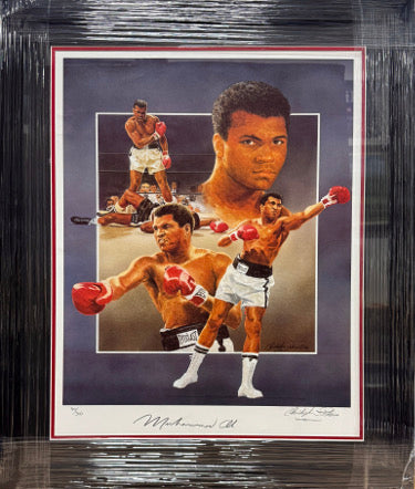 Muhammad Ali Autographed 1998 Fine Art 18x24 Lithograph/Print Custom Framing- /300-Beckett Review (Christopher Paluso signature)-Powers Sports Memorabilia