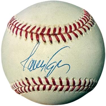 Javy Lopez Autographed Rawlings Official League Baseball imperfect- COA (Atlanta Braves)-Powers Sports Memorabilia
