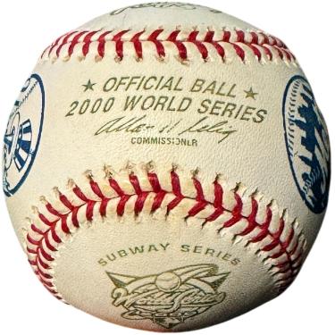 Rawlings Official 2000 World Series Baseball toned- Subway Series-Yankees/Mets-Powers Sports Memorabilia