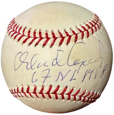 Orlando Cepeda Autographed RONL Official National League Baseball 67 NLMVP toned- COA (Giants/Cardinals/HOF)-Powers Sports Memorabilia