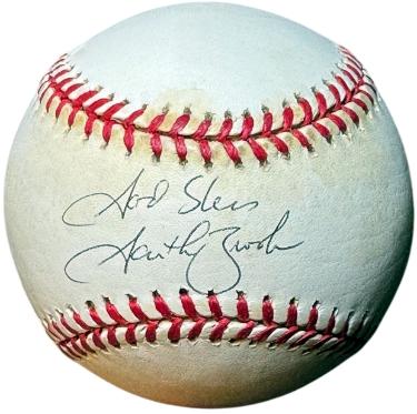 Garth Brooks Autographed Rawlings Official National League Baseball God Bless minor tone- Beckett Review-Powers Sports Memorabilia