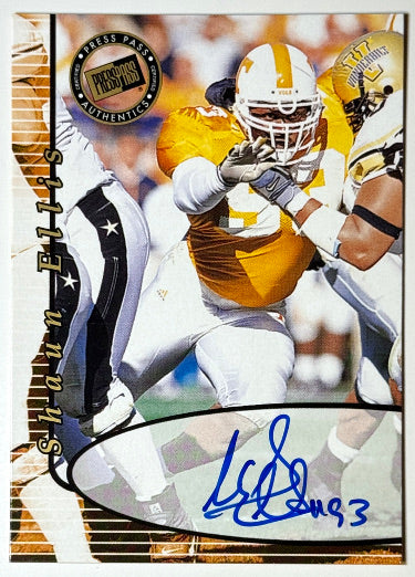 Shaun Ellis Autographed 2000 Press Pass Certified Rookie On Card Auto (Tennessee Volunteers)-Powers Sports Memorabilia