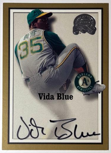 Vida Blue Autographed 2000 Fleer Greats of the Game Certified On Card Auto (Oakland A's)-Powers Sports Memorabilia