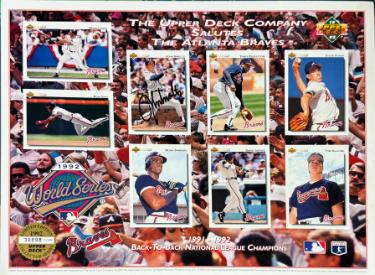 John Smoltz Autographed 1991-92 Atlanta Braves National League Champs 8.5x11.25 Upper Deck Limited Edition Collector Series Photo- CO-Powers Sports Memorabilia
