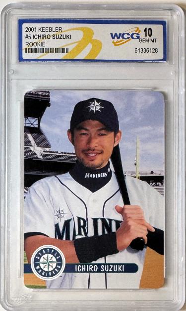Ichiro Suzuki 2001 Keebler Rookie RC Card #5?Çô WCG Graded 10 Gem Mint (Seattle Mariners)-Powers Sports Memorabilia