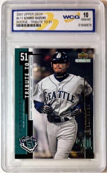 Ichiro Suzuki 2001 Upper Deck Tribute To 51 Rookie RC Card #I-11- WCG Graded 10 Gem Mint (Seattle Mariners)-Powers Sports Memorabilia