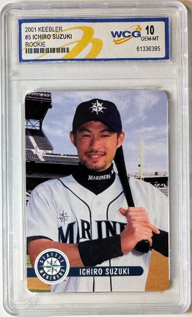 Ichiro Suzuki 2001 Keebler Rookie RC Card #5?Çô WCG Graded 10 Gem Mint (Seattle Mariners) - CTBL_044908-Powers Sports Memorabilia