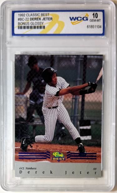 Derek Jeter 1992 Classic Best Bonus Glossy Rookie RC Card #BC-22- WCG Graded 10 Gem Mint (New York Yankees)-Powers Sports Memorabilia