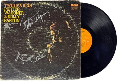 Porter Wagoner Autographed 1971 Two of a Kind Album Cover/LP/Vinyl Record- JSA #JJ96575-Powers Sports Memorabilia