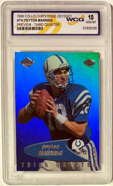 Peyton Manning 1999 Collector's Edge Odyssey Preview Rookie Card #PM- WCG Graded 10 Gem Mint (Indianapolis Colts)-Powers Sports Memorabilia