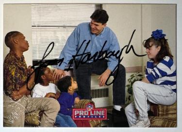 Jim Harbaugh Autographed 1992 Pro Line Profiles Certified On Card Auto #6/ Embossed Certified Authentic (Chicago Bears)-Powers Sports Memorabilia