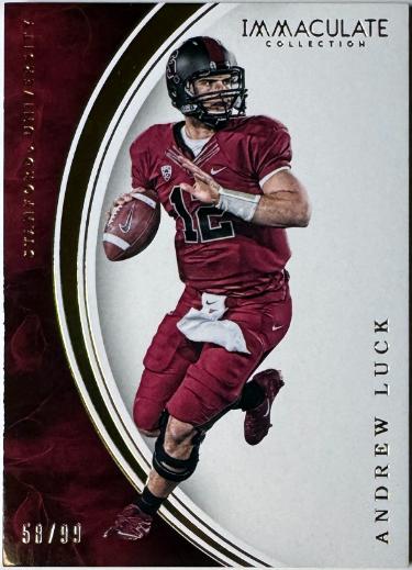 Andrew Luck 2016 Panini Immaculate Collegiate Card #6- /99 (Stanford Cardinal/Colts)-Powers Sports Memorabilia