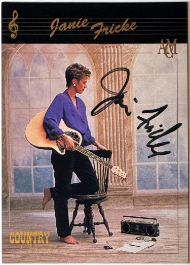 Janie Fricke Autographed 1992 Country Classics On Card Auto #55 Collect-A-Card (ACM Licensed)